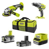 Ryobi R18PDAG-242S | ONE+ 18V Accu 2-delig Combokit | Inclusief 2 accu&apos;s en lader 5133003842 - thumbnail