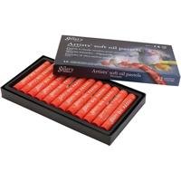 Gallery Oliepastel, L: 7 cm, d 11 mm, dikte 11 mm, vermilion, 12 stuk/ 1 doos - thumbnail