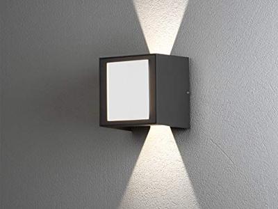 KonstSmide Led wandspotCremona Up - Down 3-lichts 14cm antraciet - 7946-370 - thumbnail