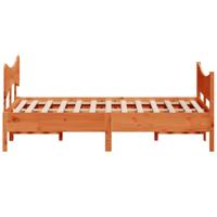 Bedframe zonder matras massief grenenhout wasbruin 140x200 cm - thumbnail