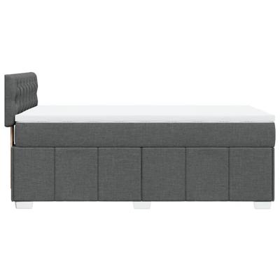 Boxspring met matras stof donkergrijs 120x200 cm - thumbnail