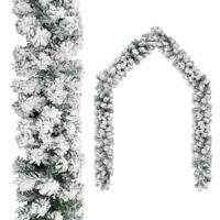 VidaXL Kerstslinger met sneeuw 20 m pvc groen - thumbnail