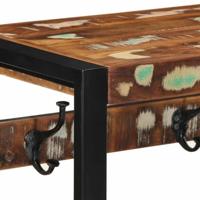 Kapstok 80x35x35 cm massief gerecycled hout meerkleurig - thumbnail