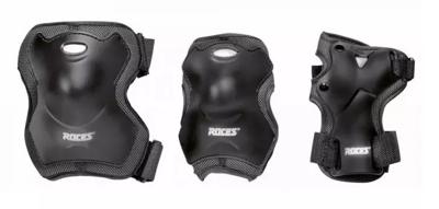 Roces - super skatebescherming 3-pack - knie, pols & elleboog - volwassenen - zwart - maat m