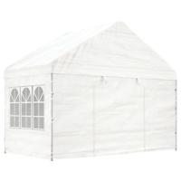 Paviljoen Prieel met dak 4,08x2,23x3,22 m PE wit - thumbnail