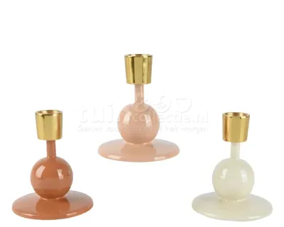 Kandelaar Metaal Bol 9,5cm Assorti 1st Kandelaar Metaal Bol 9,5cm Assorti 1st