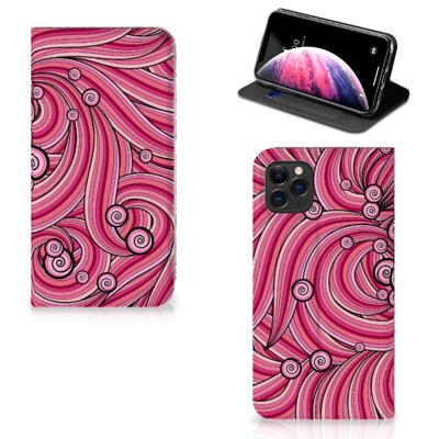 Apple iPhone 11 Pro Max Bookcase Swirl Pink Apple iPhone 11 Pro Max Bookcase Swirl Pink