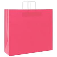 VidaXL Papieren zakken 250 st met hengsels 54x15x49 cm roze - thumbnail