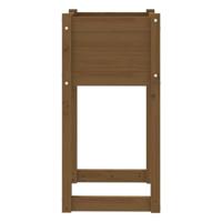 Plantenbakken 2 st 40x40x81 cm massief grenenhout honingbruin - thumbnail