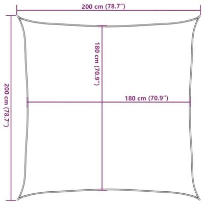 VidaXL Zonnezeil 160 g/m² 2x2 m hdpe zwart