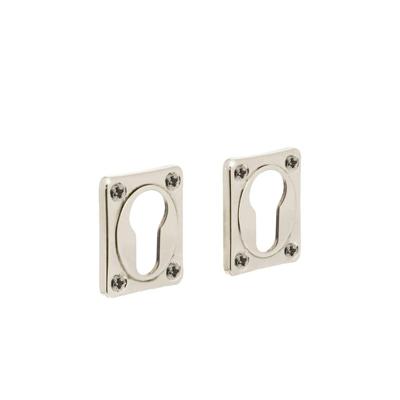 Intersteel Set van 2 cilinderrozettenTira rechthoek nikkel schroef - 0018.318387