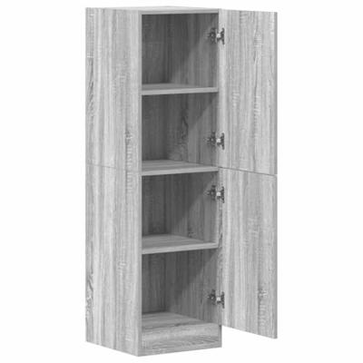 Keukenkast 38x41,5x131,5 cm bewerkt hout grijs sonoma eiken