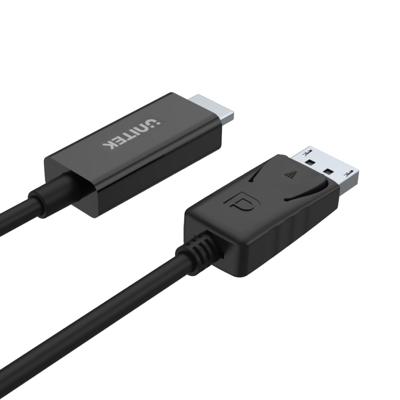 UNITEK Y-5118CA video kabel adapter 1,8 m HDMI Type A (Standaard) DisplayPort Zwart