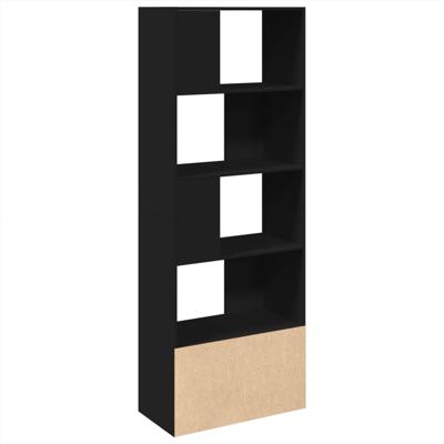 Boekenkast 70x36x189 cm bewerkt hout zwart