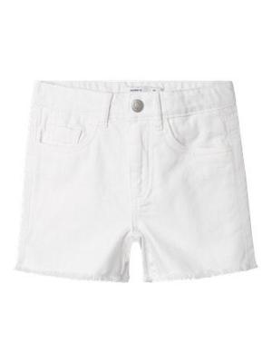 Name it zomer short meisjes - wit - NkfRose - mom fit