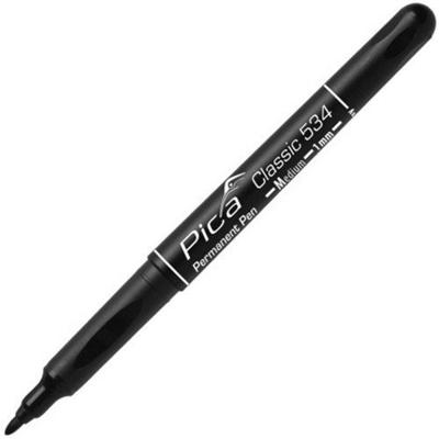 Pica 534/46 Permanent Pen 1,0mm rond zwart,10st.