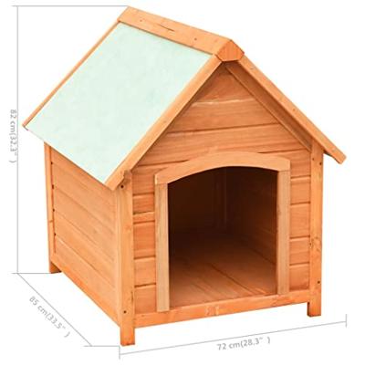 Hondenhok 72x85x82 cm massief grenen- en vurenhout