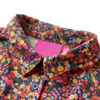 Kinderjurk met lange mouwen bloemenprint 140 meerkleurig - thumbnail