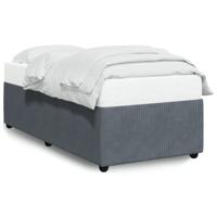 Bedframe zonder matras 90x190 cm fluweel donkergrijs - thumbnail