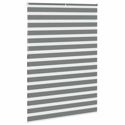 VidaXL Zebra rolgordijn 155x230 cm stofbreedte 150,9 cm donkergrijs VidaXL Zebra rolgordijn 155x230 cm stofbreedte 150,9 cm donkergrijs