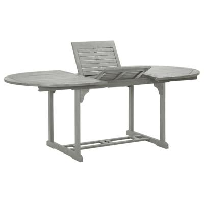 Tuintafel 200x100x74 cm massief acaciahout grijs