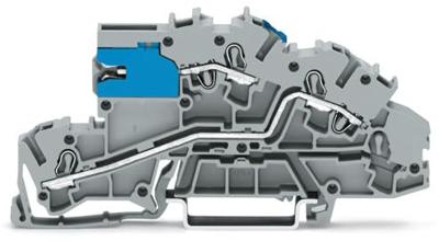 WAGO 2003-7640 Installatie-etageklem 5.20 mm Spanveer Toewijzing: NT, L Grijs 50 stuk(s)