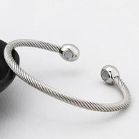 Europa en Amerika stijl vrouwelijke Brass-plating juwelen zilver knoflook magnetische gezondheid Open Bracelet maat: 8mm*17cm(Silver) - thumbnail