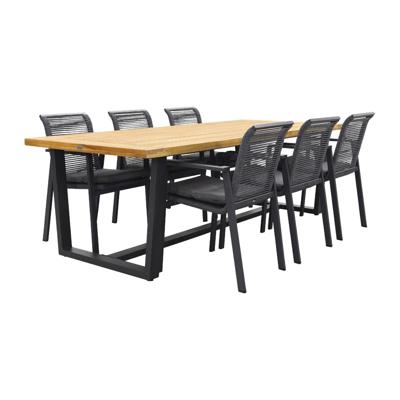 GreenChair Lagoon/Murano teak - 240x100 cm. - tuinset 7-delig