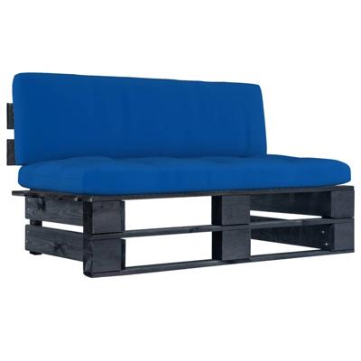 Tuinmiddenbank pallet zwart geïmpregneerd grenenhout