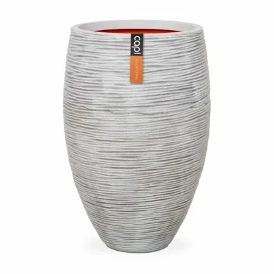 Capi bloempot nature rib elegant deluxe 45x72 cm ivoorkleurig