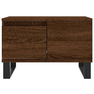 Salontafel 55x55x36,5 cm bewerkt hout bruin eikenkleur