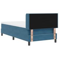 Boxspringbed met matras fluweel donkerblauw 100x200 cm - thumbnail