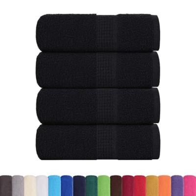 VidaXL Washandjes frogn 4 st 30x30 cm 360 g/m² zwart VidaXL Washandjes frogn 4 st 30x30 cm 360 g/m² zwart