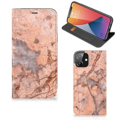 iPhone 12 | iPhone 12 Pro | Standcase | Marmer Oranje iPhone 12 | iPhone 12 Pro | Standcase | Marmer Oranje