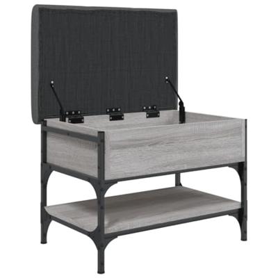 Schoenenbank 62x42x45 cm bewerkt hout grijs sonoma eikenkleurig