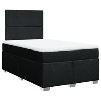 Boxspring met matras stof zwart 120x200 cm - thumbnail