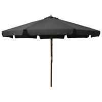 Parasol met houten paal 330 cm antraciet - thumbnail