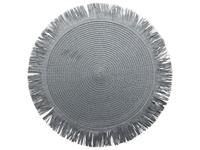 Placemat Fringe donkergrijs set van 2 - thumbnail