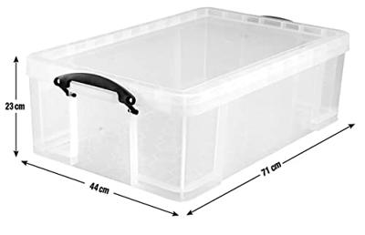 Really Useful Box 50l, transparant, per stuk verpakt in karton