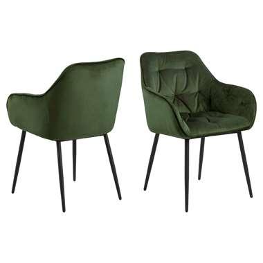Bendt Eetkamerstoel 'Loren' Velvet, kleur Forest Green Bendt Eetkamerstoel 'Loren' Velvet, kleur Forest Green