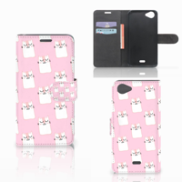 Wiko Rainbow Jam Telefoonhoesje met Pasjes Sleeping Cats - thumbnail