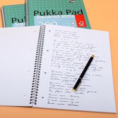 Collegeblok pukka jotta a4 rt 5x5 4-g 200pags gn