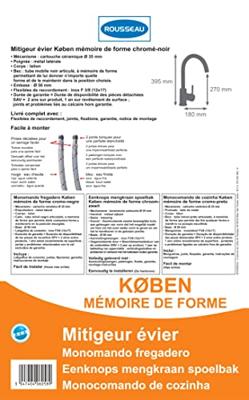 Mengkraan Rousseau 4060589 Grijs Zwart/Gris Roestvrij staal Blik