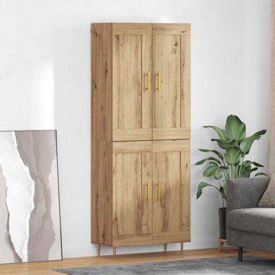Hoge kast Artisan Eiken 69,5 x 34 x 180 cm Bewerkt hout