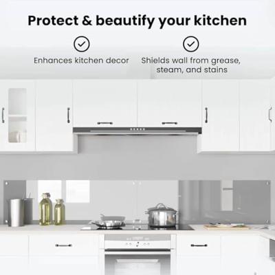 VidaXL Keuken spatscherm 2 pcs lichtgrijs 120 x 40 cm gehard glas VidaXL Keuken spatscherm 2 pcs lichtgrijs 120 x 40 cm gehard glas