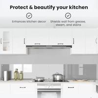 VidaXL Keuken spatscherm 2 pcs lichtgrijs 120 x 40 cm gehard glas - thumbnail