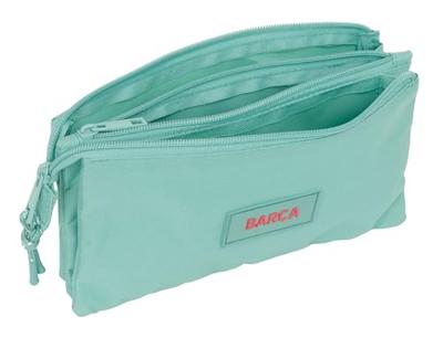 Pennenetui met 3 vakken F.C. Barcelona Groen 22 x 12 x 3 cm