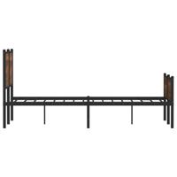 Bedframe zonder matras metaal bruin eikenkleurig 150x200 cm - thumbnail