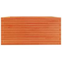 Plantenbak 100x100x49,5 cm massief grenenhout wasbruin - thumbnail