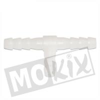 T-stuk benzine slang 6 mm. wit - thumbnail